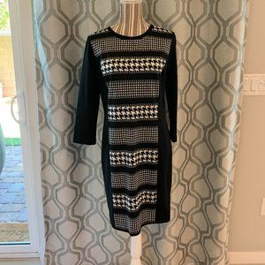 Michael Kors Long Sleeve Houndstooth Dress